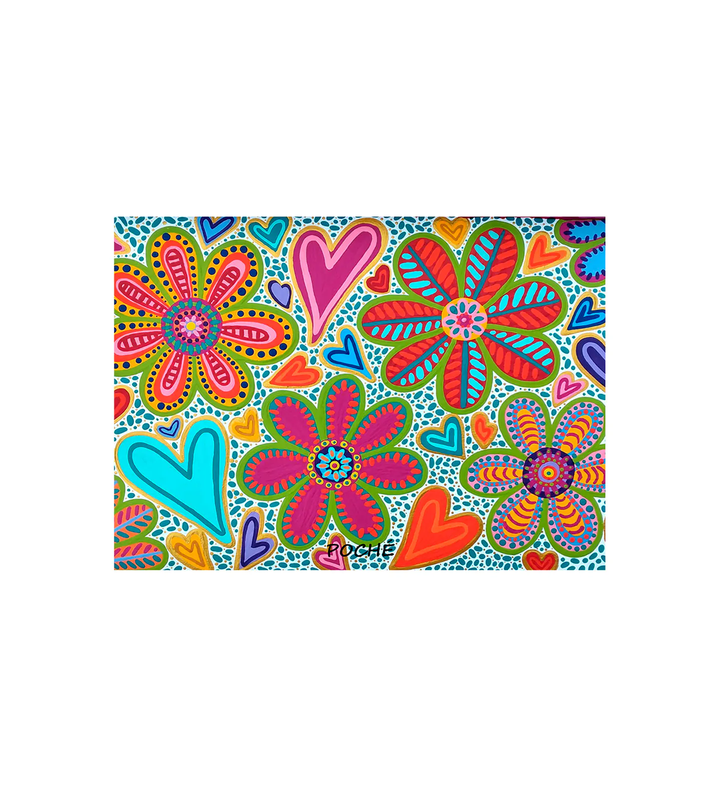Set 4 Individuales Poche Flor 1
