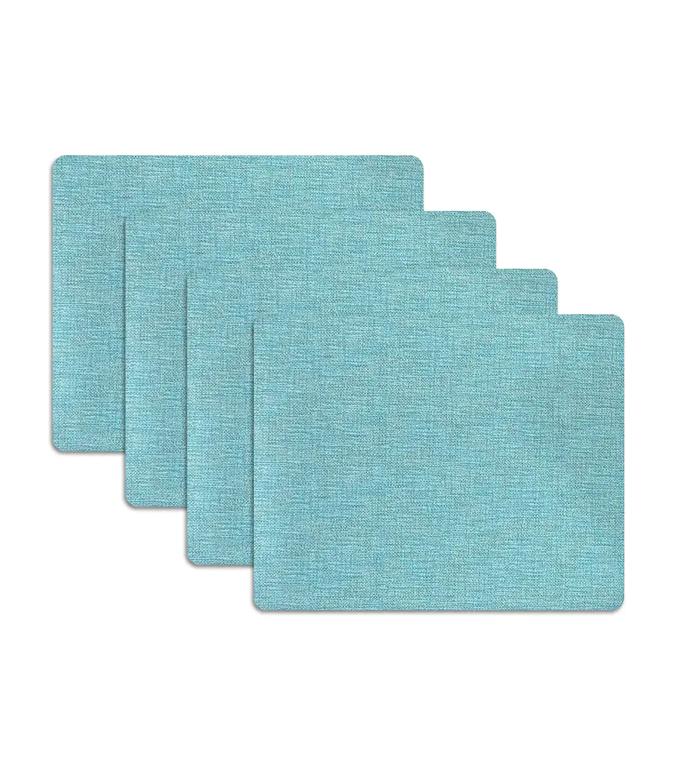 Set 4 Individuales Minimal Celeste