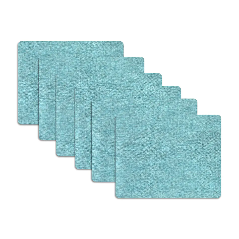 Set 6 Individuales Minimal Celeste - Ediciones de Mesa  1