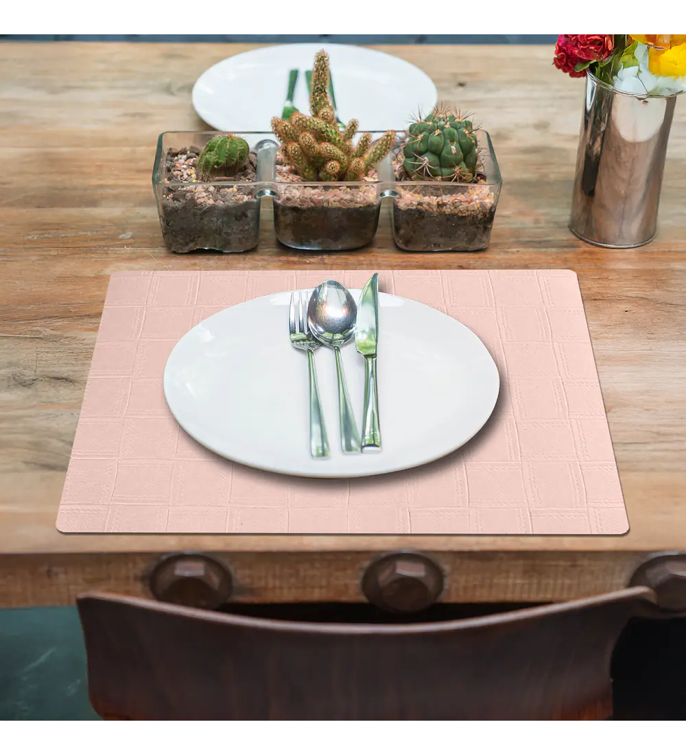 Set 6 Individuales Rectangular Gofré 