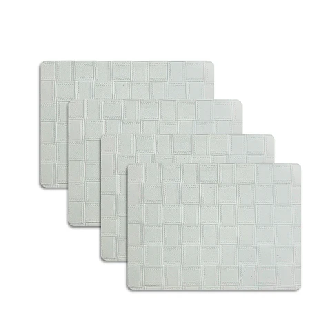 Set 4 Individuales Rectangular Gofré Bone - Ediciones de Mesa 