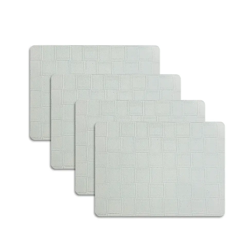 Set 4 Individuales Rectangular Gofré Bone - Ediciones de Mesa  1