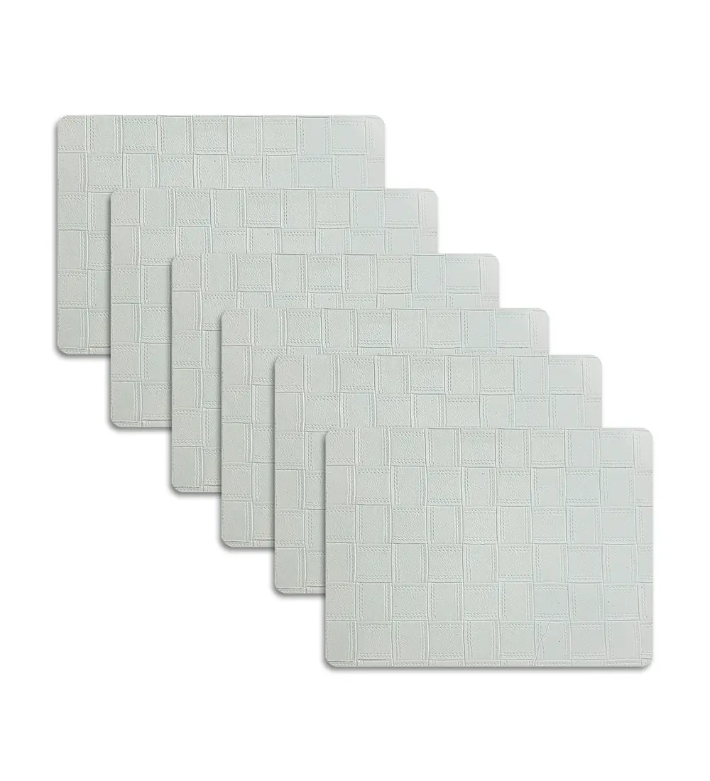 Set 6 Individuales Rectangular Gofré Bone 