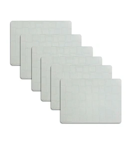 Set 6 Individuales Rectangular Gofré Bone 