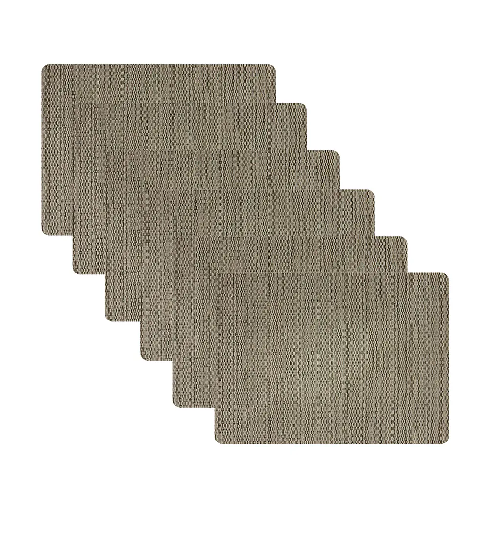 Set 6 Individuales Rectangular Minimal Tweed