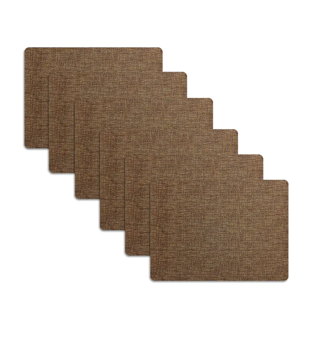 Set 6 Individuales Organik Moka Rectangular  