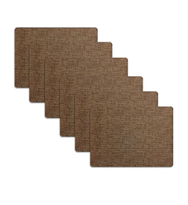 Set 6 Individuales Organik Moka Rectangular  