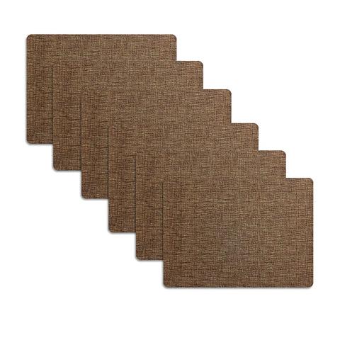 Set 6 Individuales Organik Moka Rectangular  - Ediciones de Mesa 