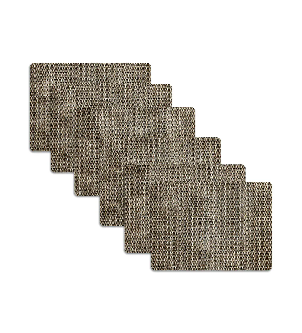 Set 6 Individuales Charcoal Rectangular 