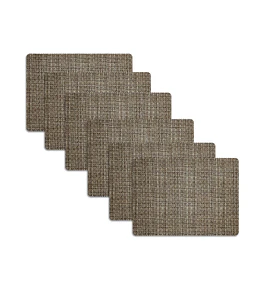 Set 6 Individuales Charcoal Rectangular 