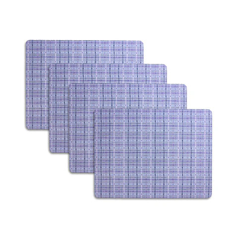 Set 4 Individuales Mauve Grid Rectangular - Ediciones de Mesa 
