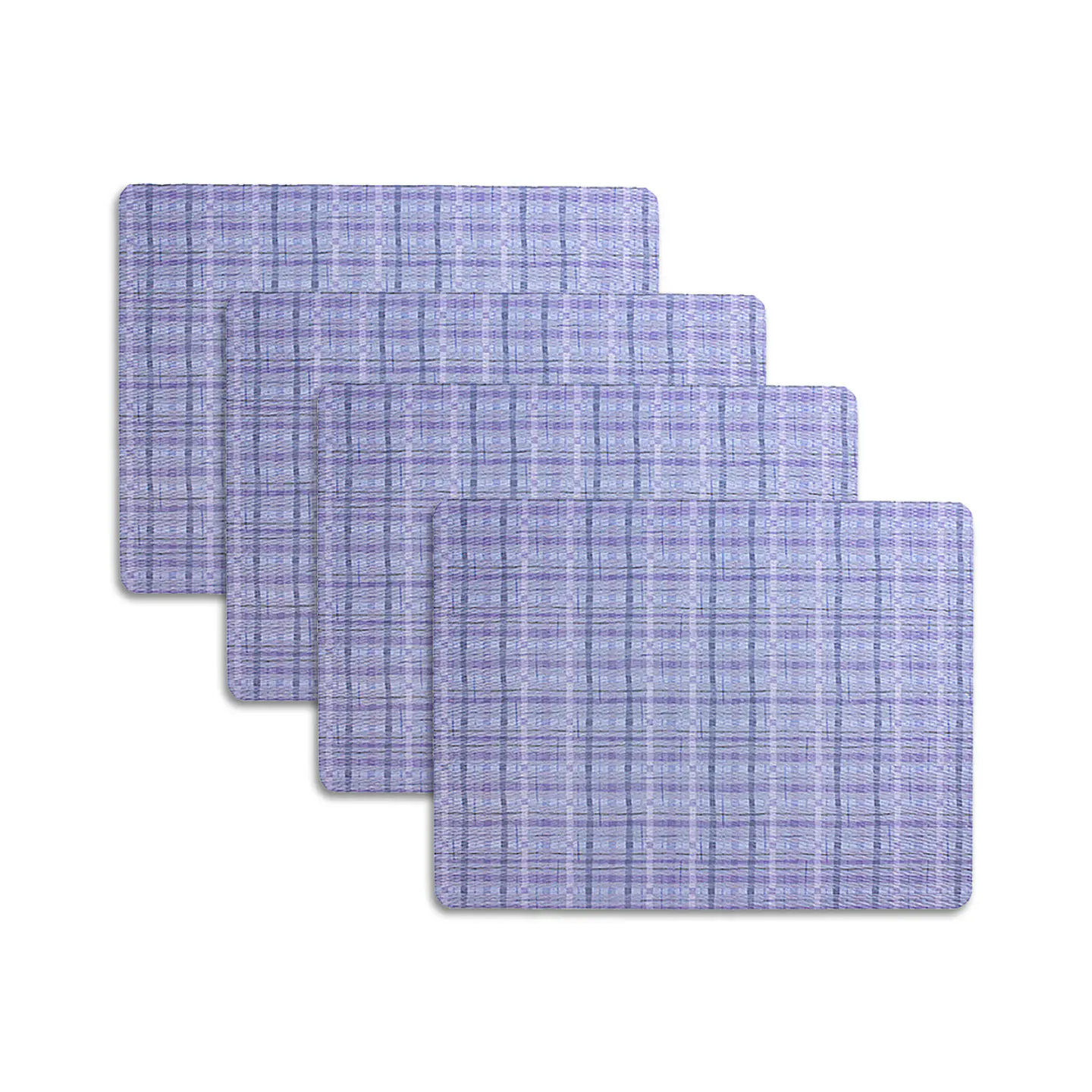 Set 4 Individuales Mauve Grid Rectangular - Ediciones de Mesa  1