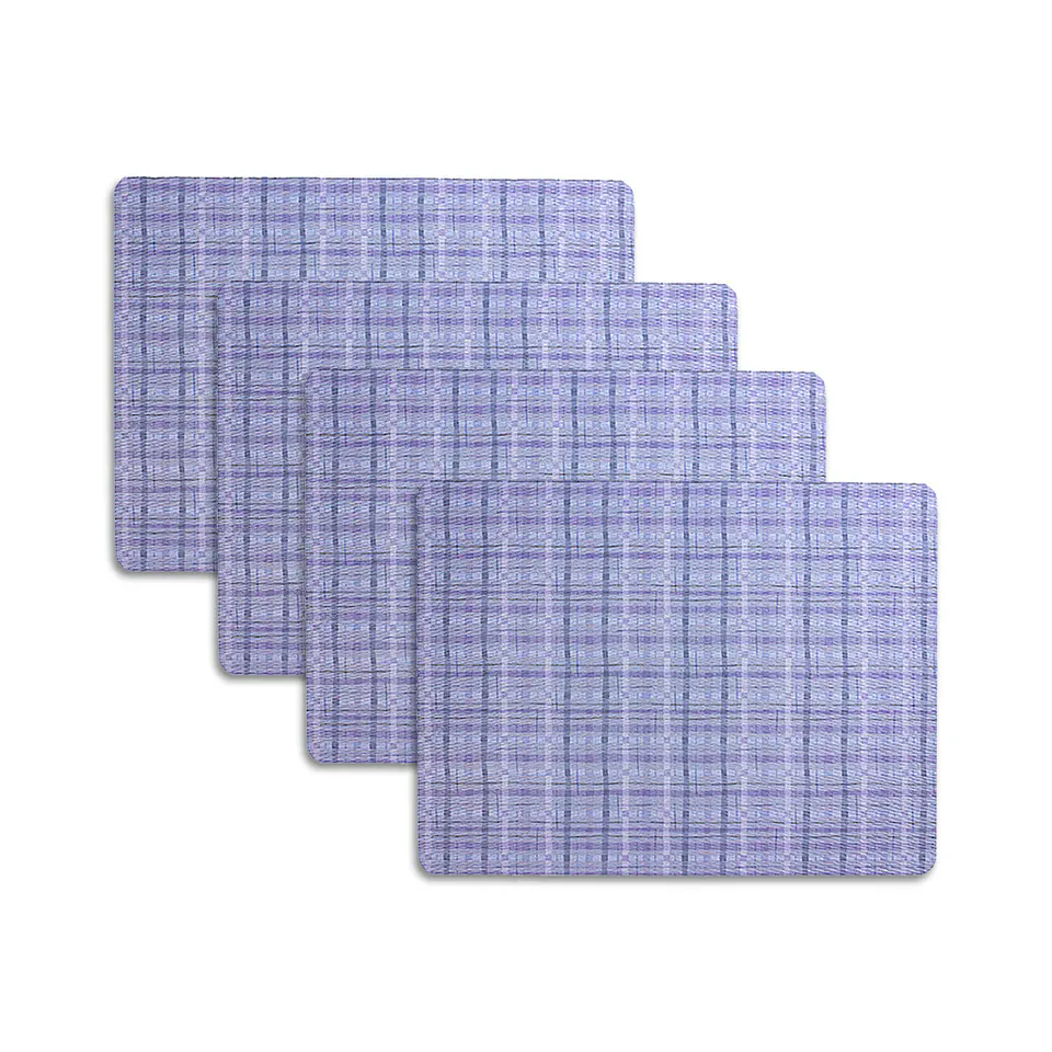 Set 4 Individuales Mauve Grid Rectangular - Ediciones de Mesa  1