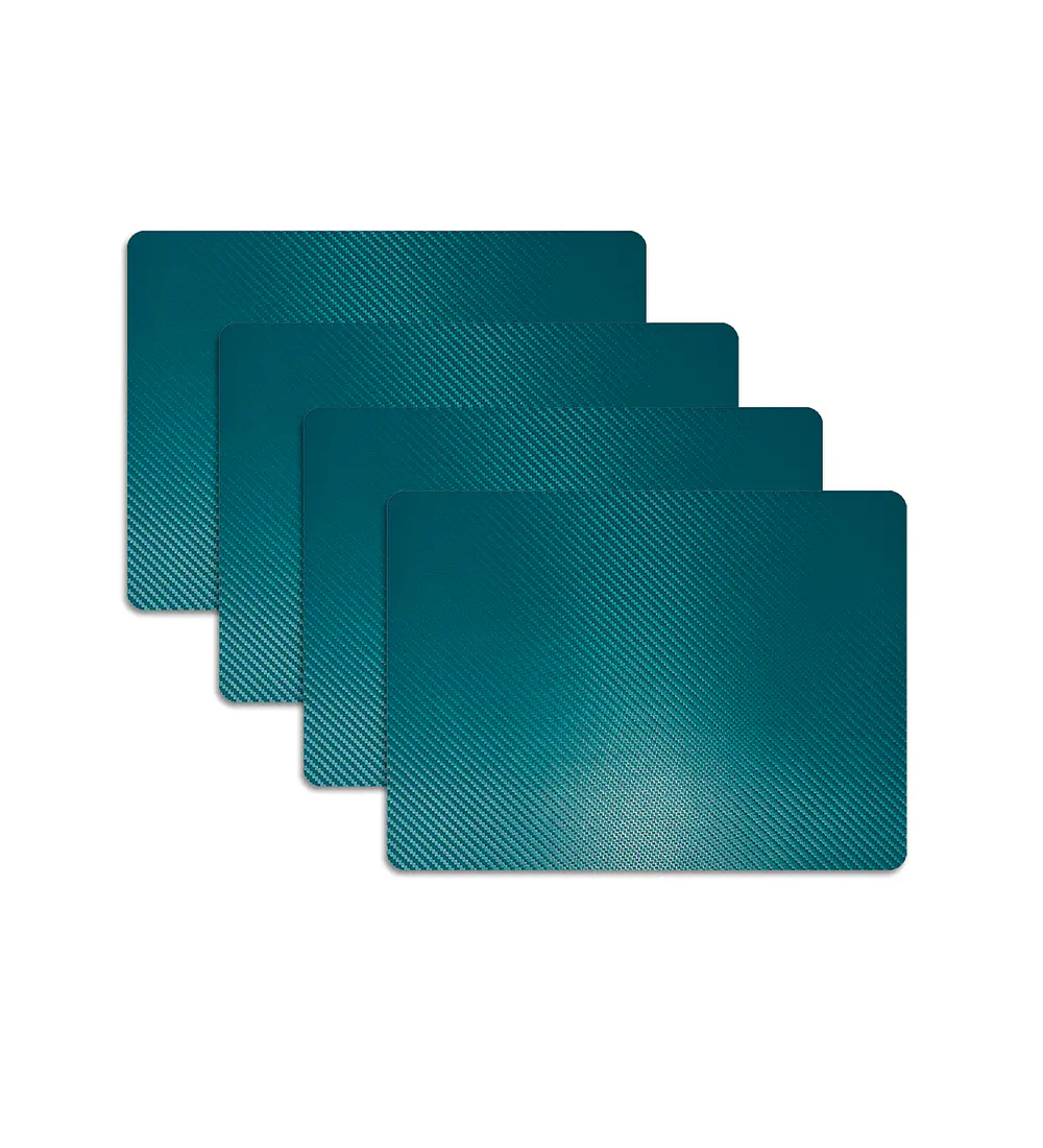 Set 4 Individuales Rectangular Petróleo Geometric