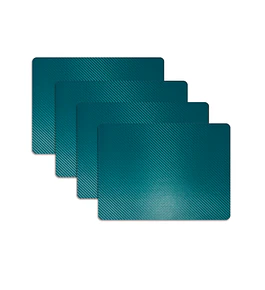 Set 4 Individuales Rectangular Petróleo Geometric