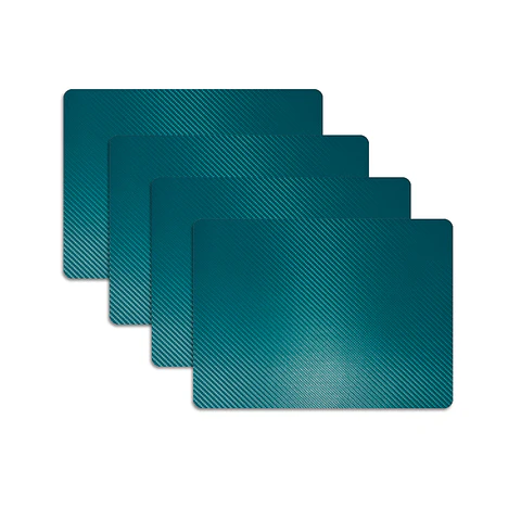 Set 4 Individuales Rectangular Petróleo Geometric - Ediciones de Mesa 