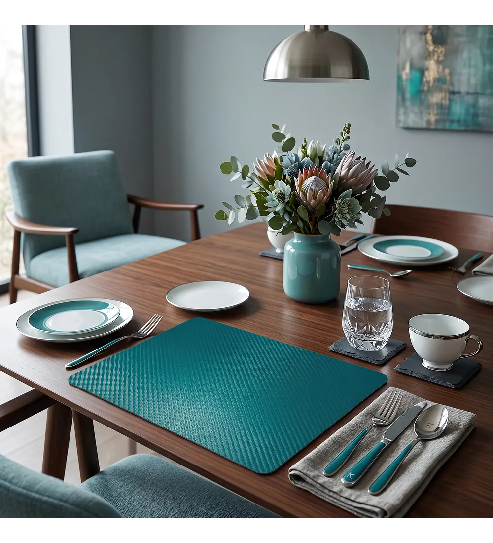 Set 4 Individuales Rectangular Petróleo Geometric