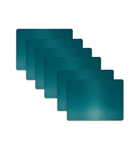 Set 6 Individuales Rectangular Petróleo Geometric 