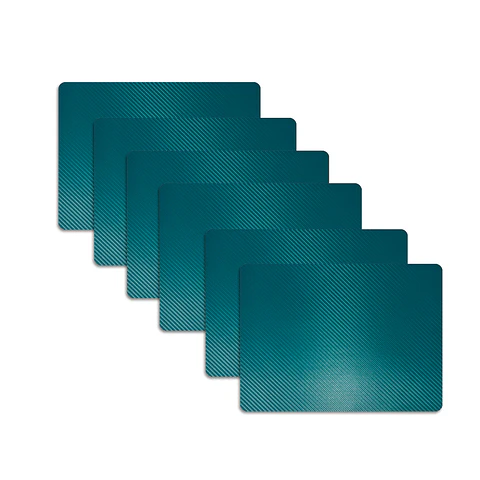 Set 6 Individuales Rectangular Petróleo Geometric - Ediciones de Mesa 