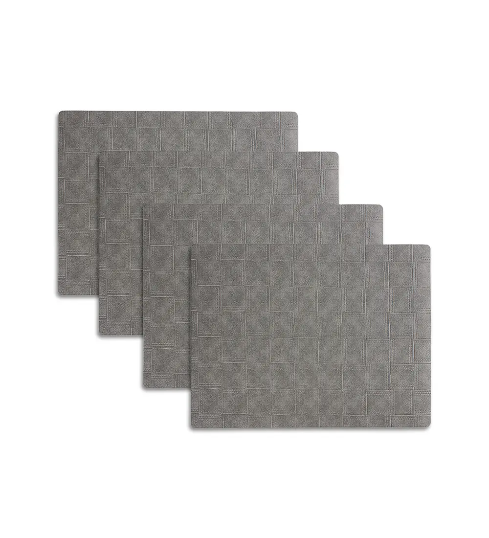 Set 4 Individuales Gris Smoke Woven