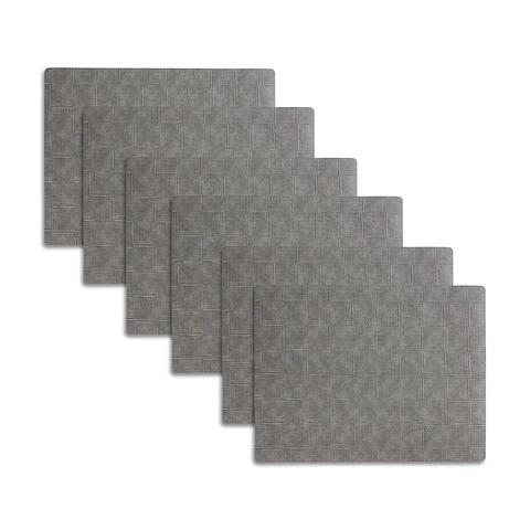 Set 6 Individuales Smoke Woven Rectangular - Ediciones de Mesa 