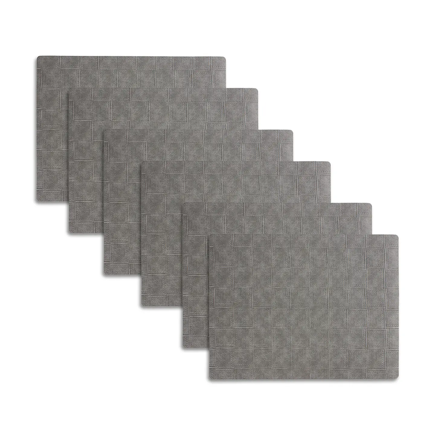 Set 6 Individuales Smoke Woven Rectangular - Ediciones de Mesa  1