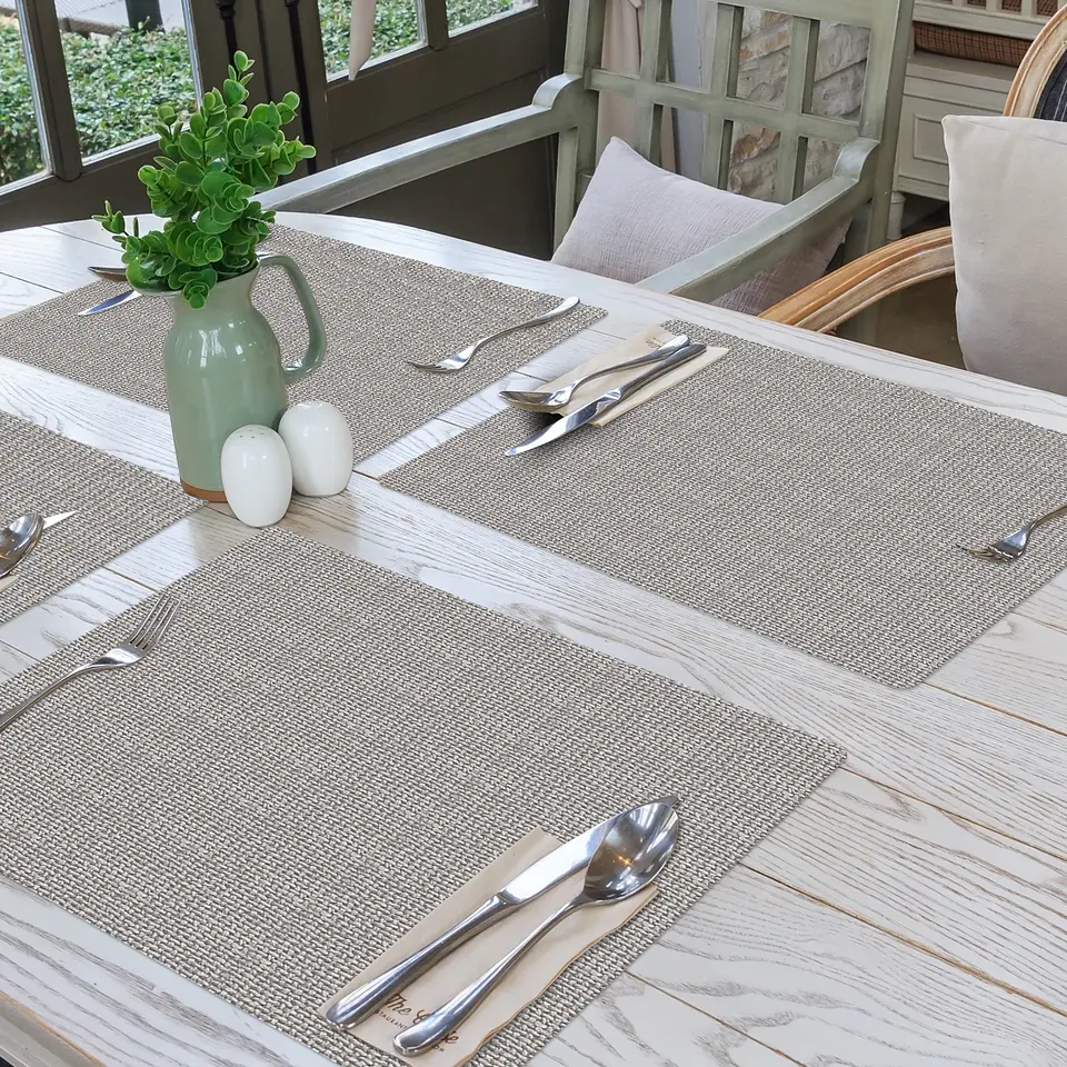 Set 4 Individuales Canvas Gris - Ediciones de Mesa  3