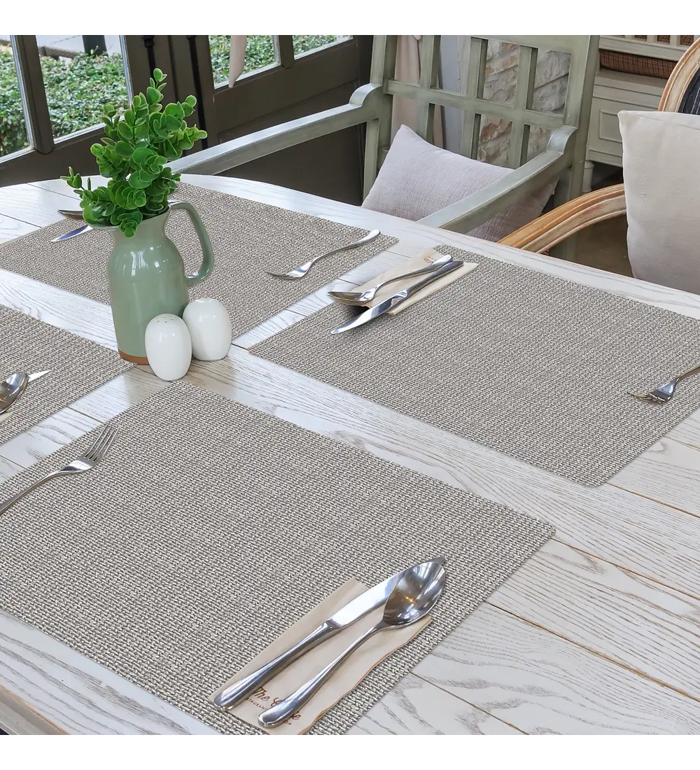 Set 6 Individuales Gris Studio Cobre 