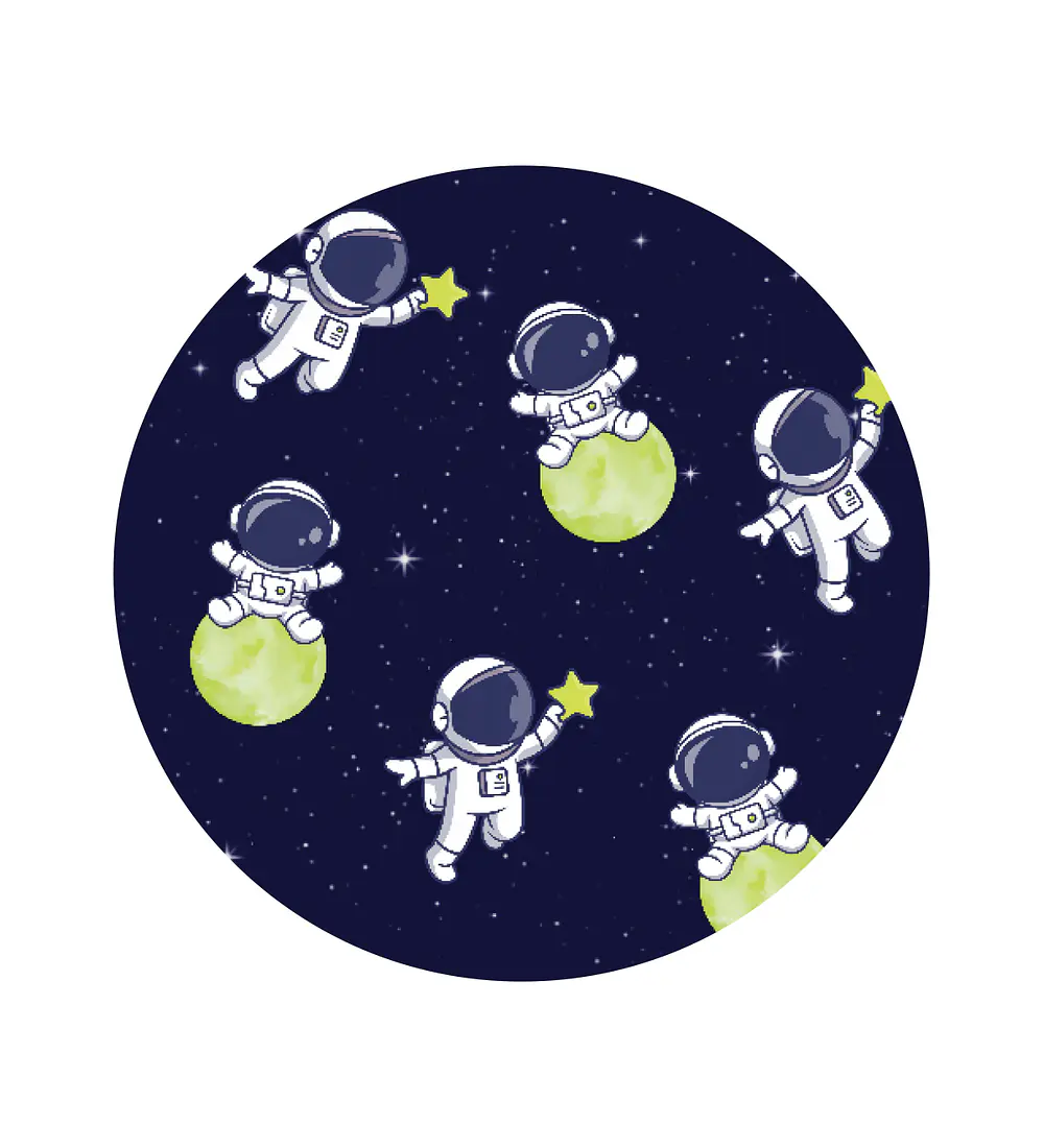 Set 4 Individuales Redondo Galaxy Adventure