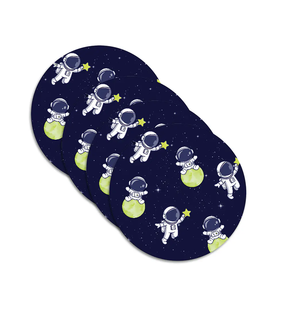 Set 4 Individuales Redondo Galaxy Adventure