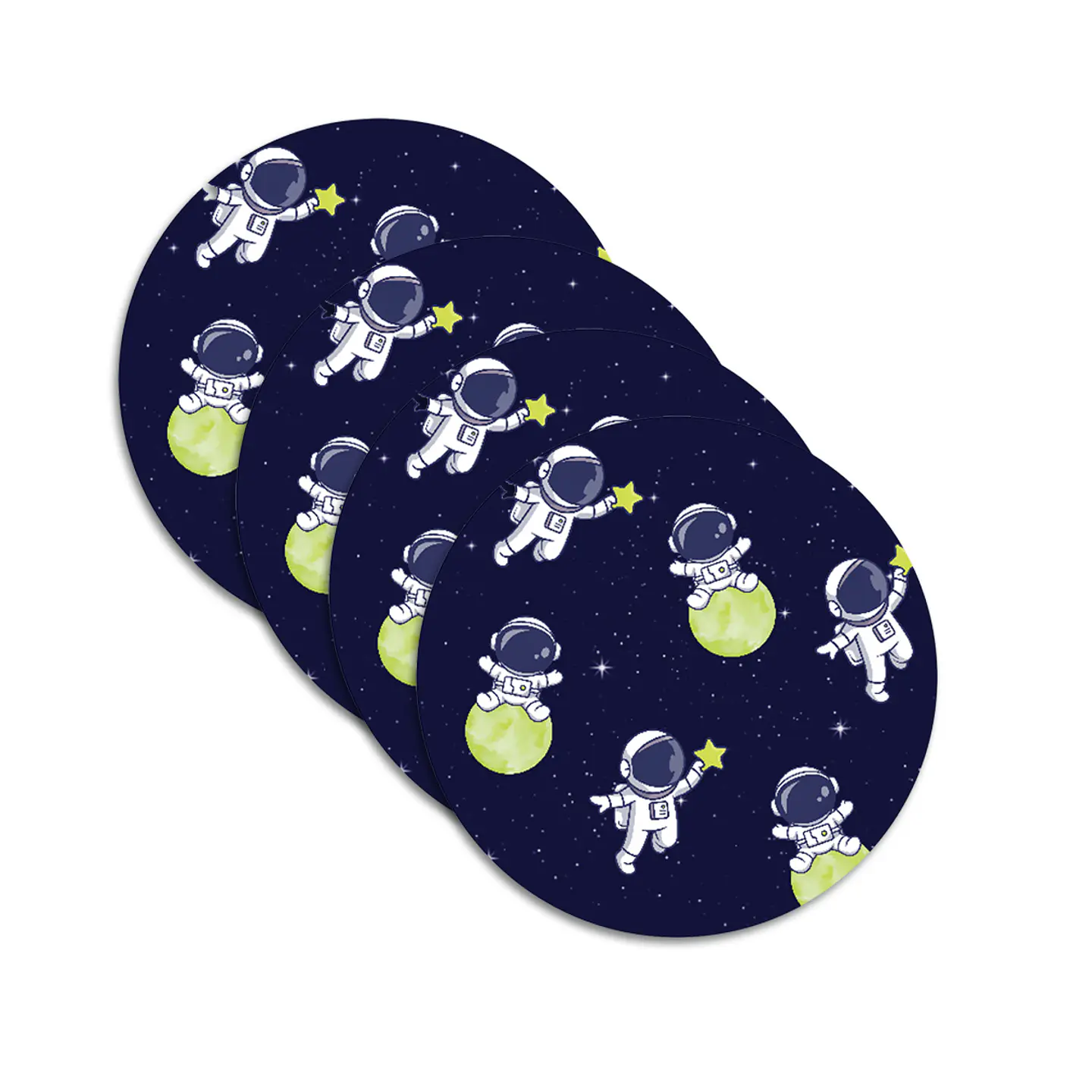 Set 4 Individuales Redondo Galaxy Adventure - Ediciones de Mesa  1