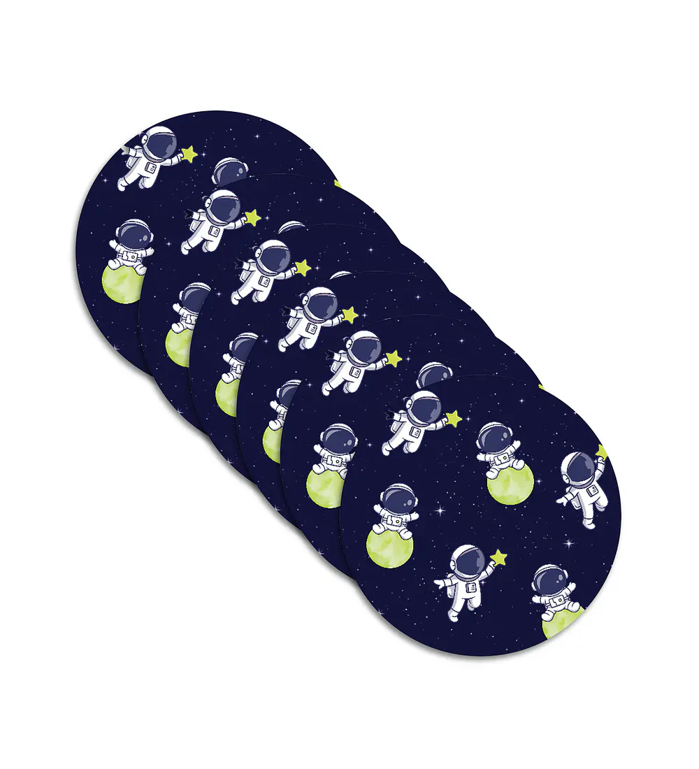 Set 6 Individuales Redondo Galaxy Adventure