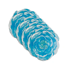 Set 4 Individuales Redondo Blue Bloom