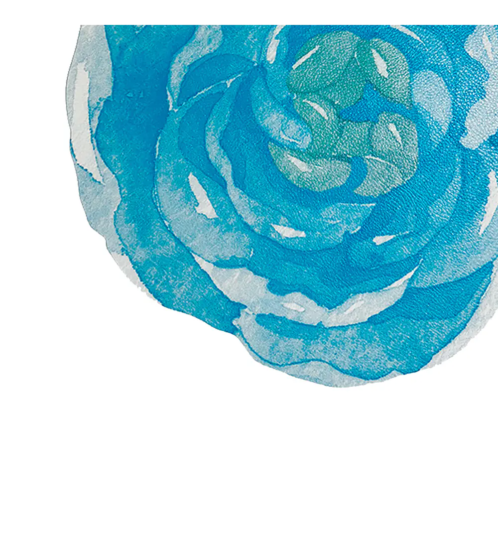 Set 6 Individuales Redondo Blue Bloom