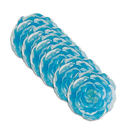 Set 6 Individuales Redondo Blue Bloom