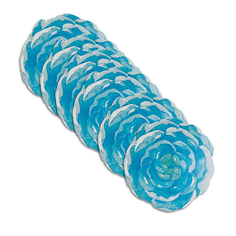 Set 6 Individuales Redondo Blue Bloom - Ediciones de Mesa 