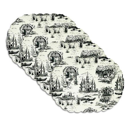 Set 4 Individuales Vintage Scenery Oval - Ediciones de Mesa 