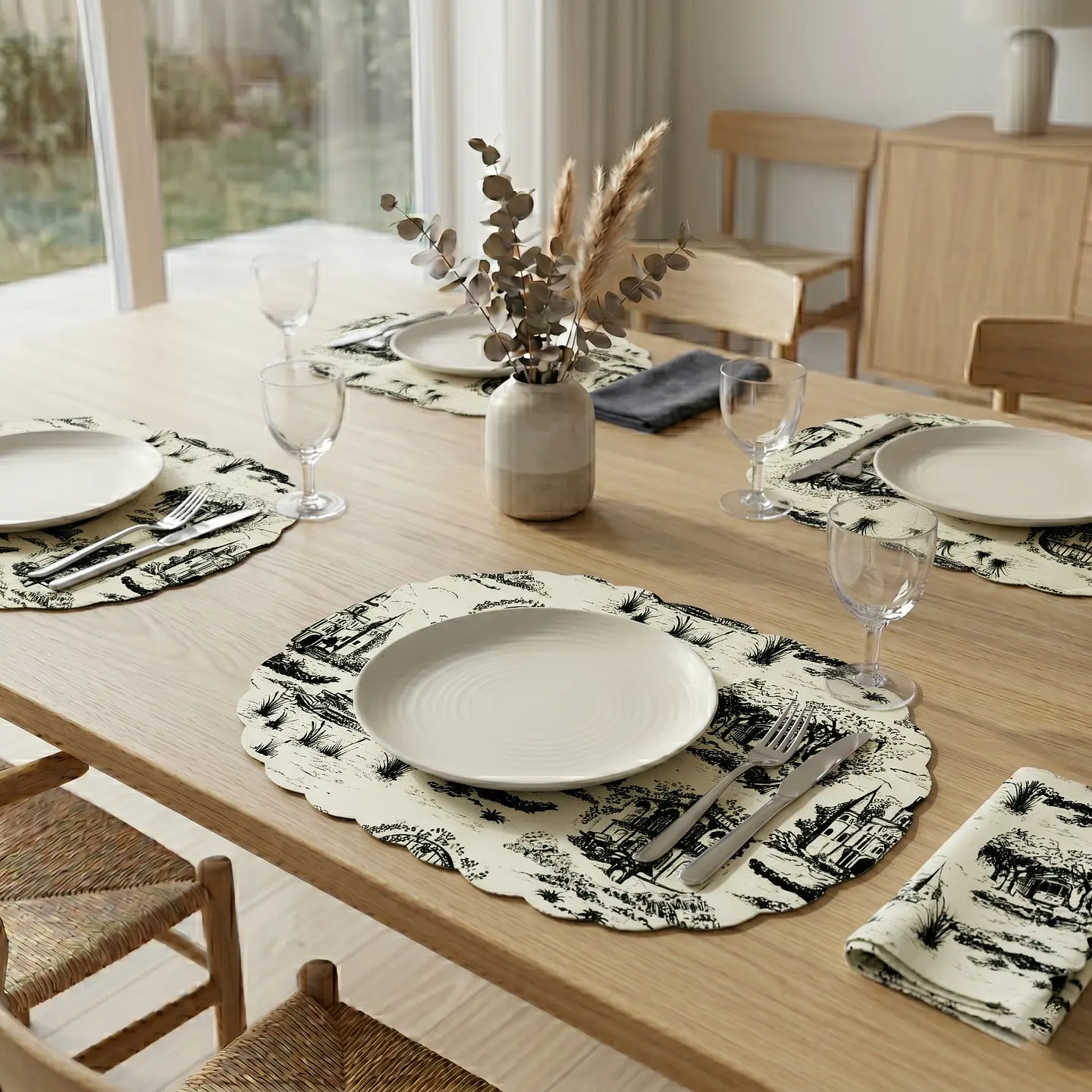 Set 4 Individuales Vintage Scenery Oval - Ediciones de Mesa  4