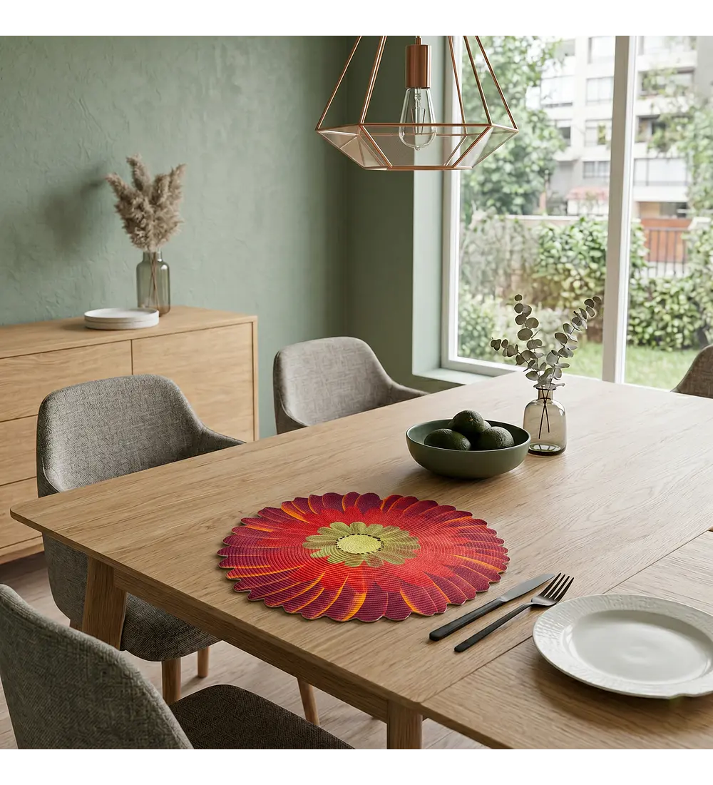 Set 4 Individuales Red Blossom Studio