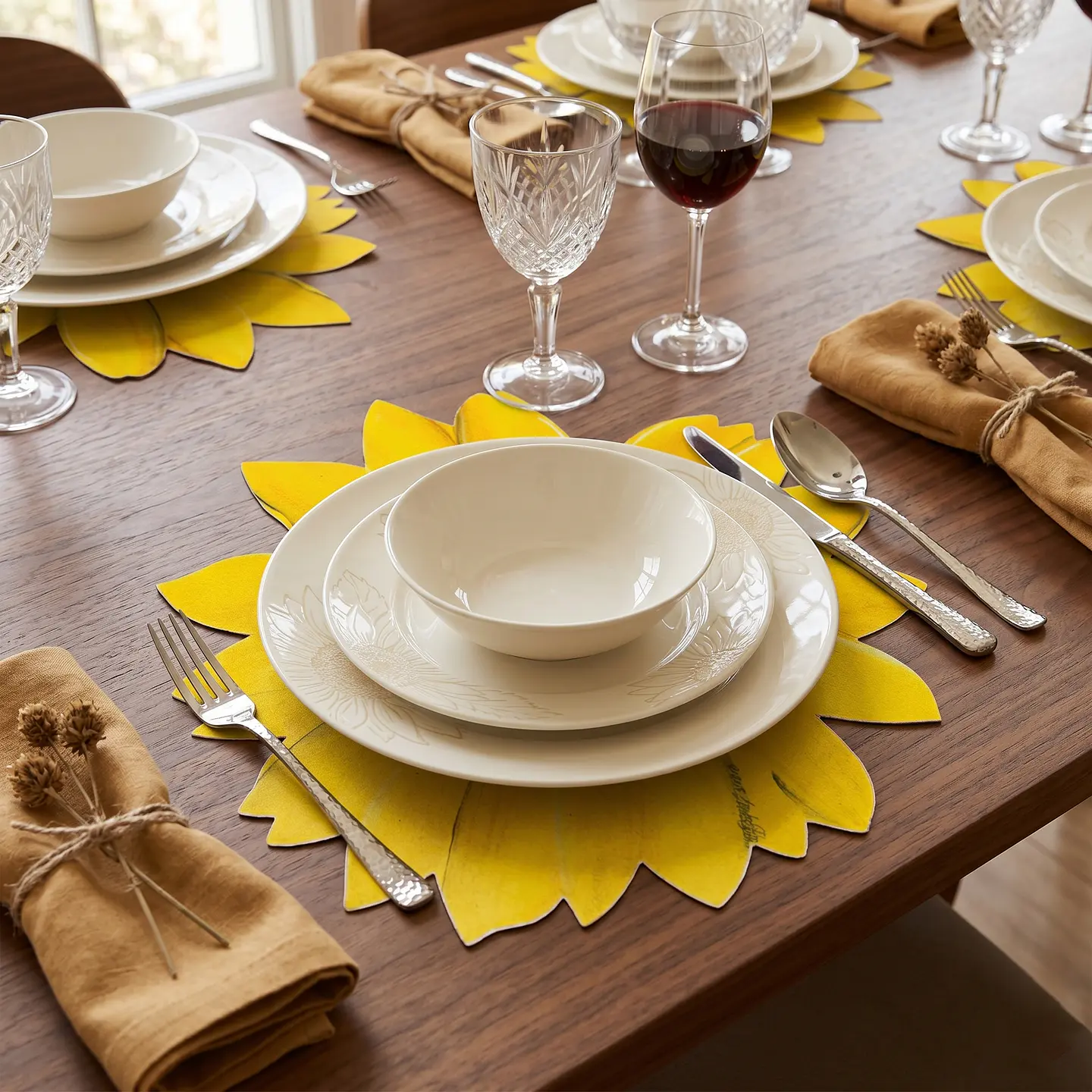 Set 6 Individuales Girasol Sunlight Bloom - Ediciones de Mesa 4