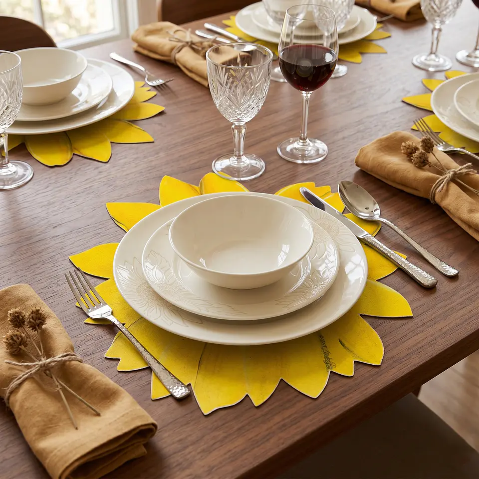 Set 6 Individuales Girasol Sunlight Bloom - Ediciones de Mesa 4