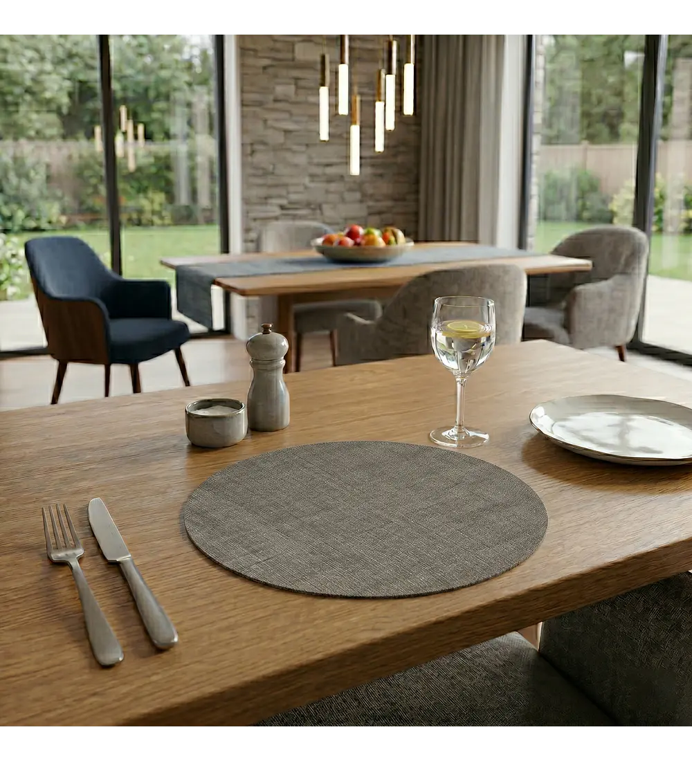 Set 4 Individuales Gris Oxford Trama