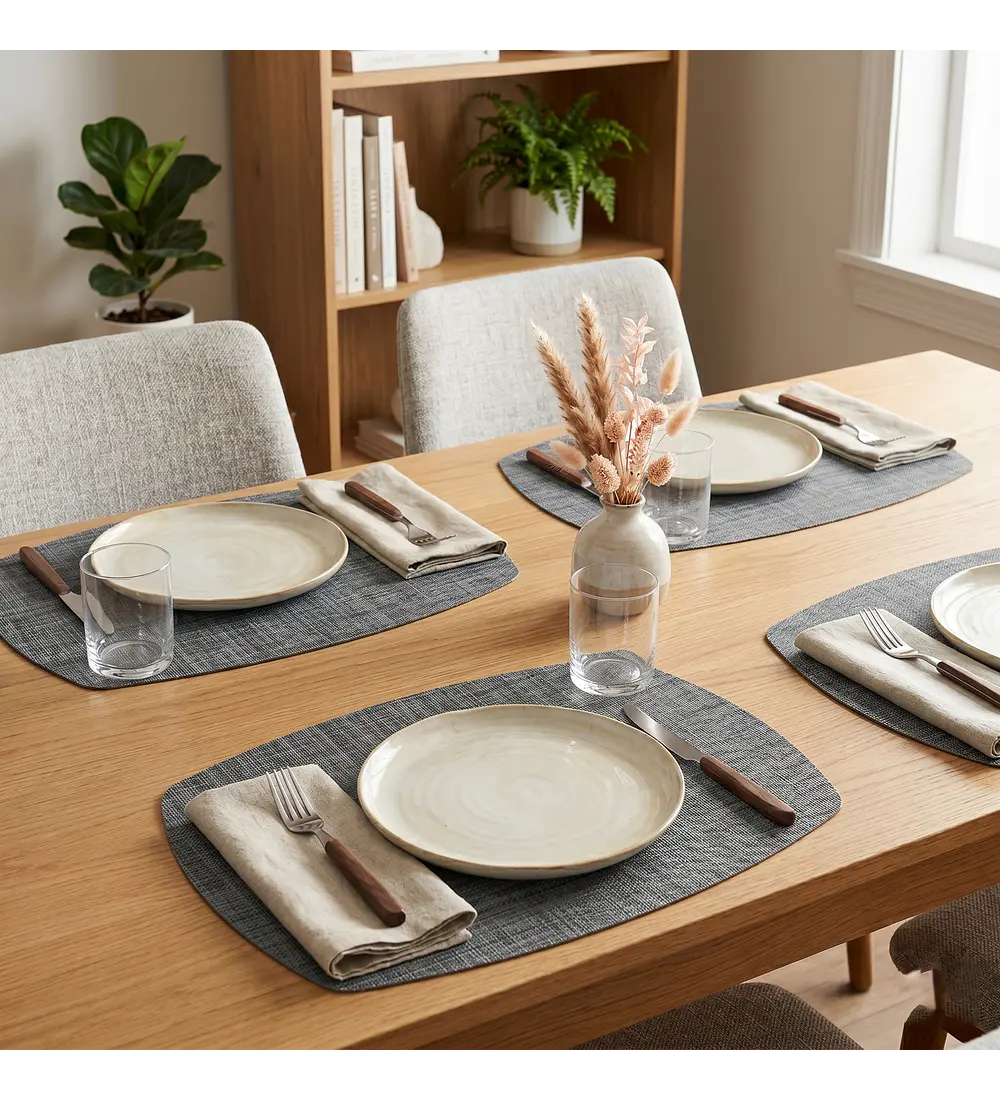 Set 4 Individuales Blue Deep Trama Curvo