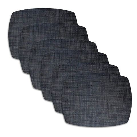Set 6 Individuales Blue Deep Trama Curvo - Ediciones de Mesa