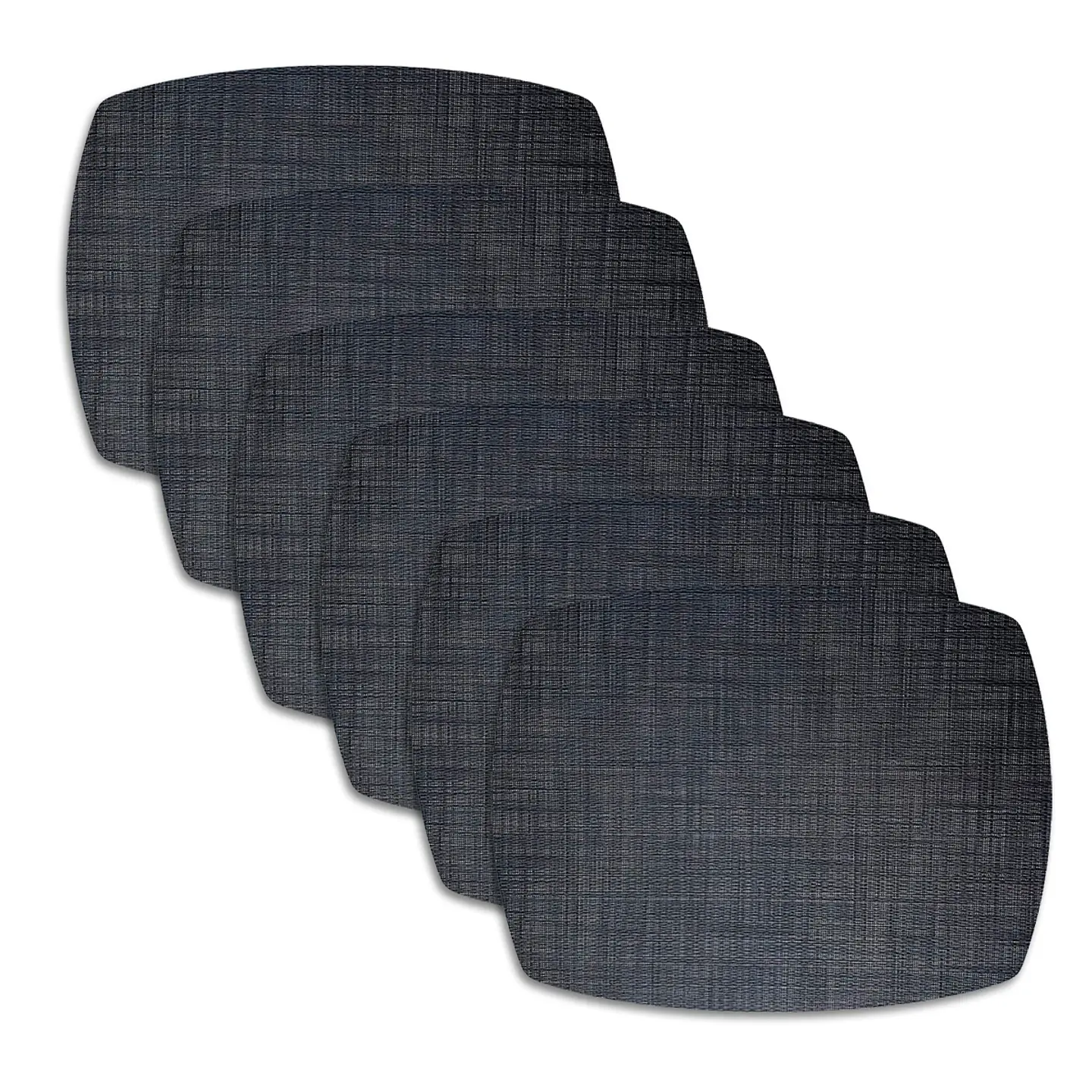 Set 6 Individuales Blue Deep Trama Curvo - Ediciones de Mesa 1