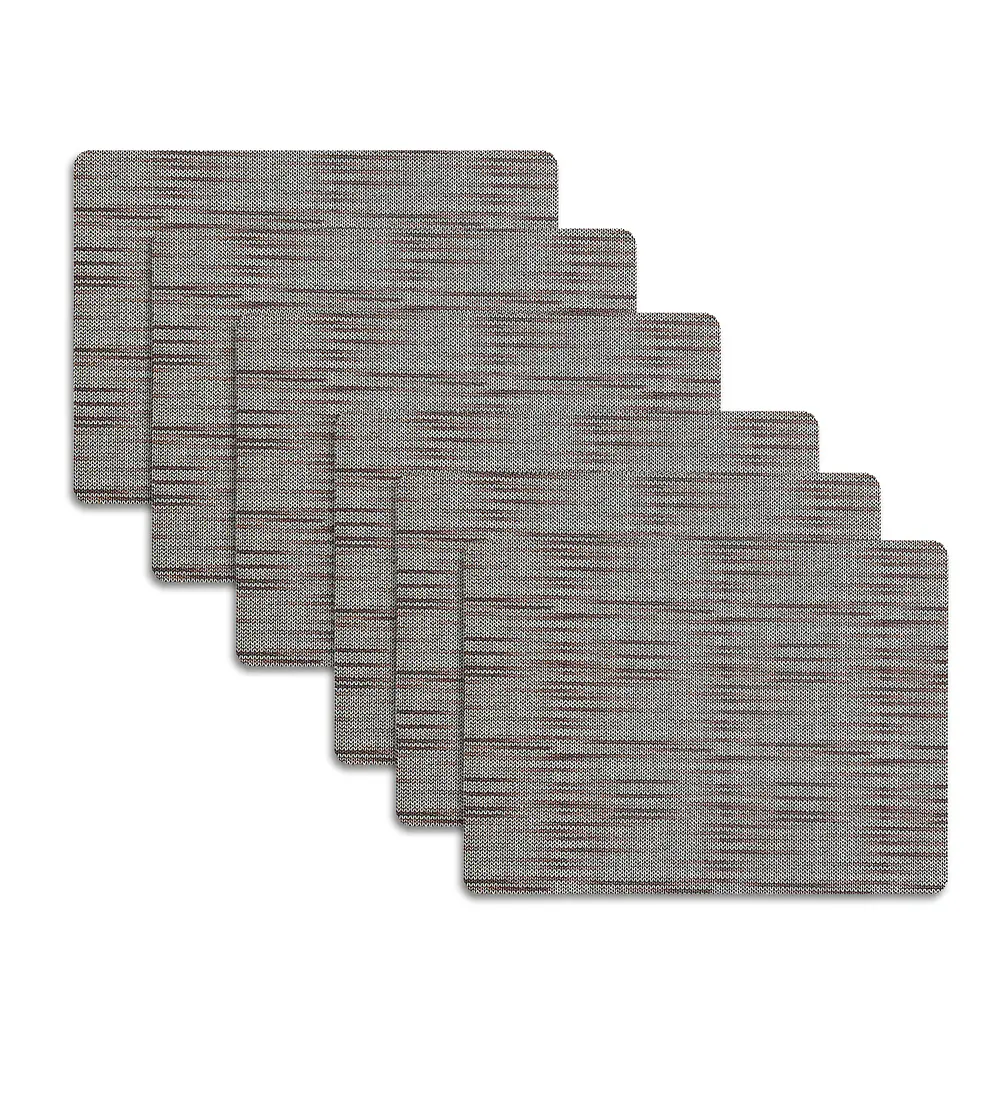 Set 6 Individuales Prisma Ceniza 
