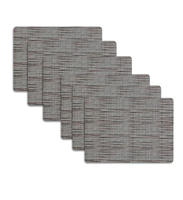 Set 6 Individuales Prisma Ceniza 