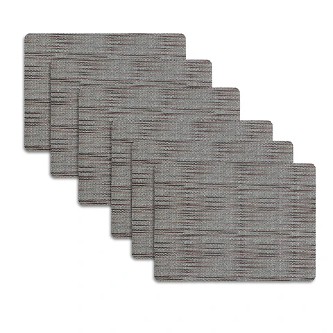 Set 6 Individuales Prisma Ceniza - Ediciones de Mesa