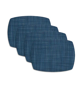 Set 4 Individuales Trama Curvo Índigo - Ediciones de Mesa