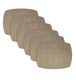 Set 6 Individuales Trama Curvo Greige